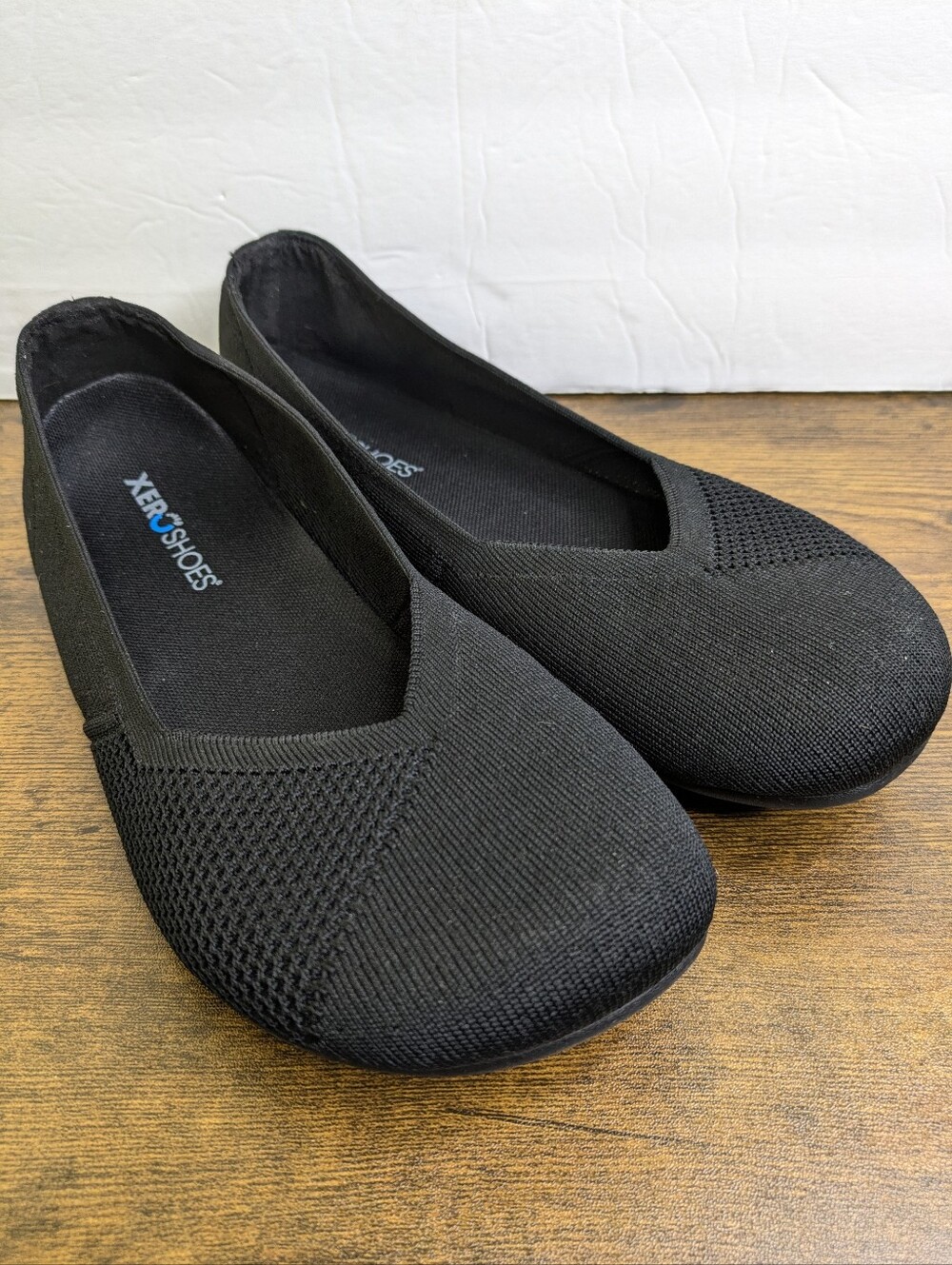 Xero Shoes Phoenix Knit Ballet Flats 9 Black Slip On Lightweight Casual Minimali - Picture 7 of 10